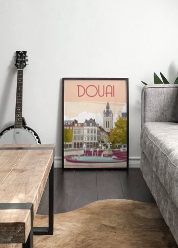 Affiche illustration de la ville de Douai 4