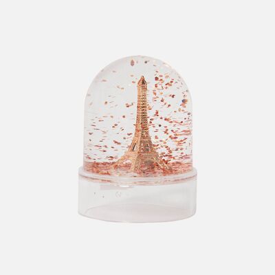 Mini Eiffelturm Schneekugel aus Kupfer (12er-Set)