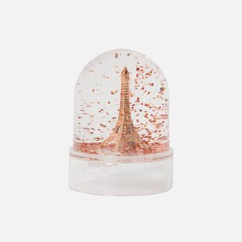 Mini boule à neige tour Eiffel cuivrée (lot de 12) 1