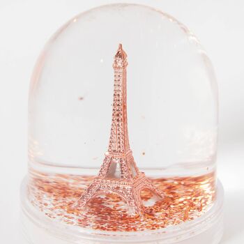 Mini boule à neige tour Eiffel cuivrée (lot de 12) 2