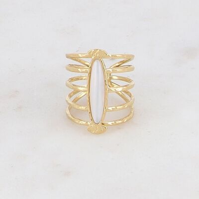 Gabriella ring - White mother-of-pearl