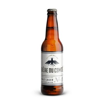 Bier N°4 Helles Bio-Lagerbier von Mercantour - 33cl Flasche