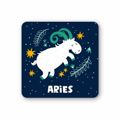 Confezione da 6 sottobicchieri zodiacali Ariete