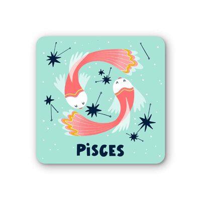 Pack de 6 posavasos del zodiaco de Piscis
