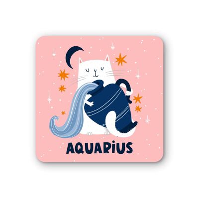 Lot de 6 sous-verres Aquarius Zodiac