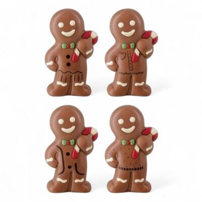 MOULAGES EN CHOCOLAT BONHOMME PAIN ÉPICES NOËL 75g - 12 moulages assortis