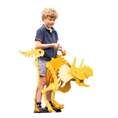 Juguete para niños, dinosaurio de construcción portátil Triceratops Dinosuit