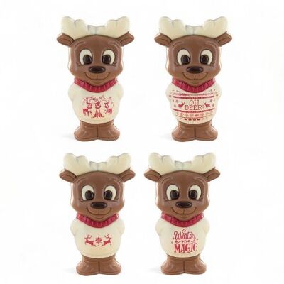 MOULAGE EN CHOCOLAT ÉLAN DÉCORÉ DE NOËL 75g - 12 moulages