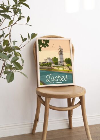 Affiche illustration de la ville de Loches 4