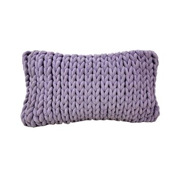 Coussin Chenille | 35x65cm | lilas 1