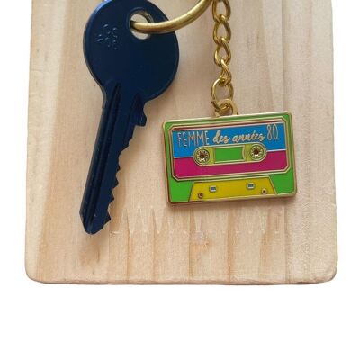 80s woman keychain