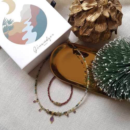 Pack cadeau Noël - parure bracelet Kamala et collier Amalia