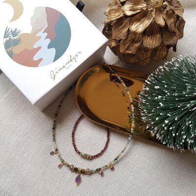 Christmas gift pack - Kamala bracelet and Amalia necklace set