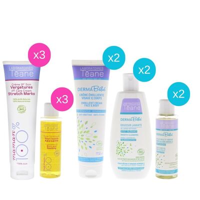 Mini implantation DERMAbébé range and discovery offer PREVENTION of stretch marks - 100% MAMA
