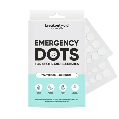 Emergency dots for spots and blemishes with tea tree oil