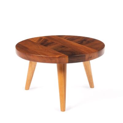 Round acacia wood stand 25x15.5 cm.