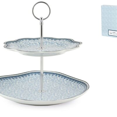 Blue Dream 2-tier porcelain stand