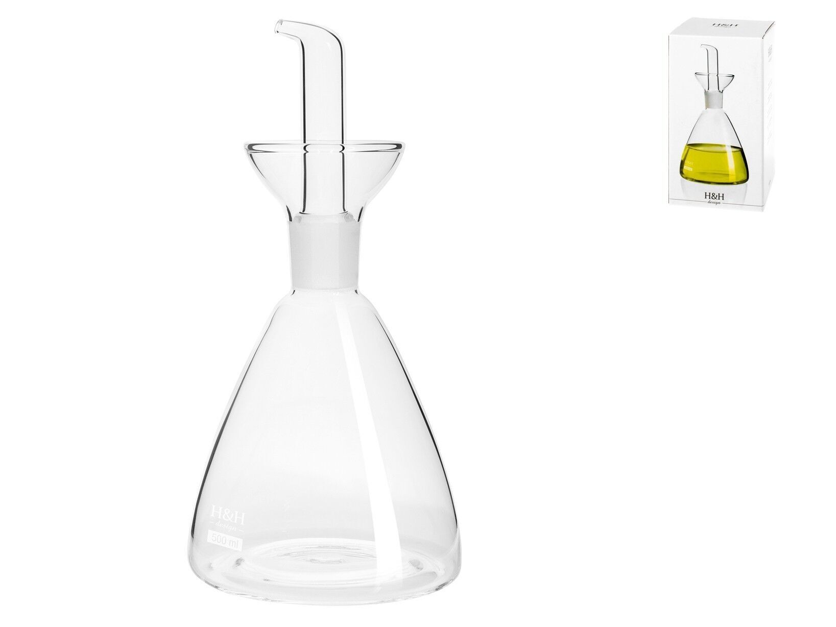 Ampolla bombata in borosilicato trasparente ml 500