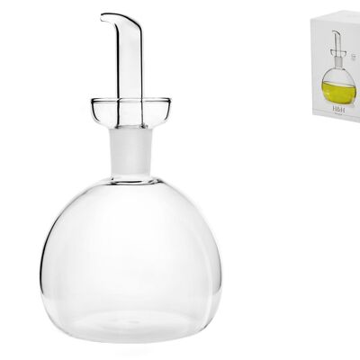 Round ampoule in transparent borosilicate glass 250 ml