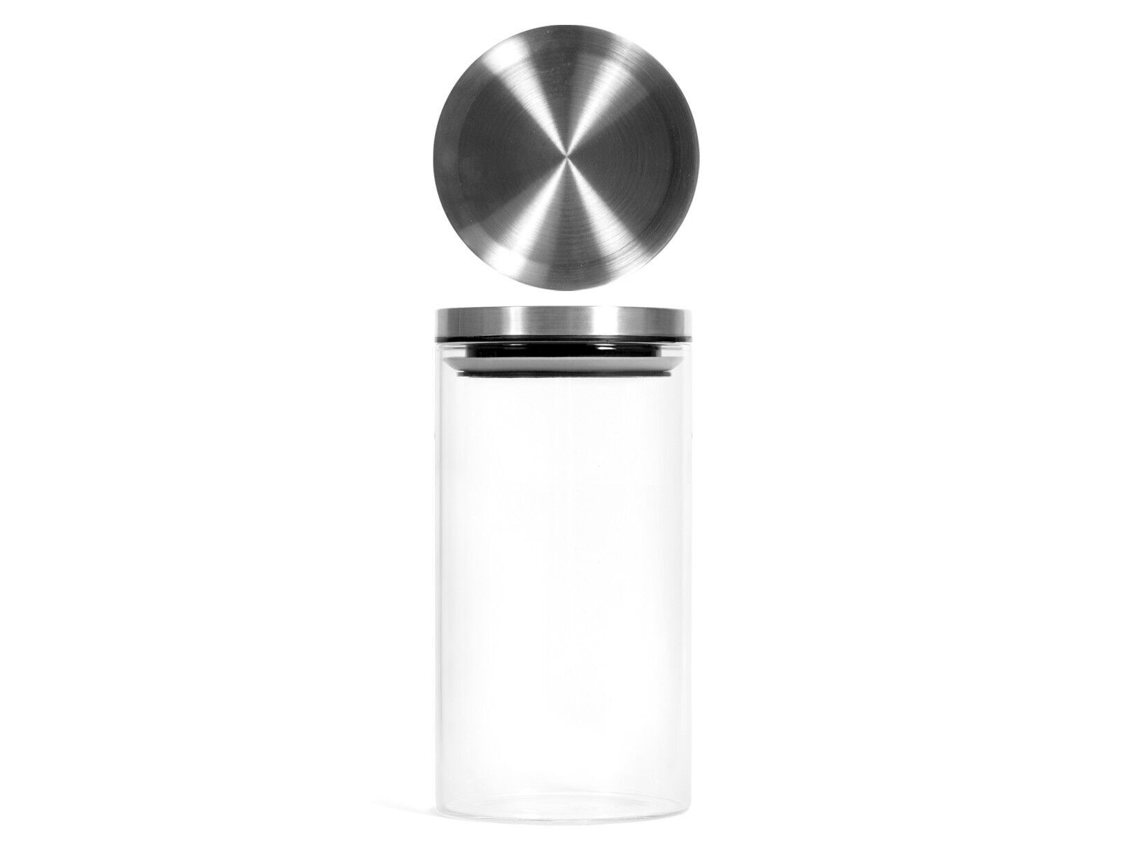Barattolo in vetro borosilicato con tappo in acciaio inox Lt 1,2