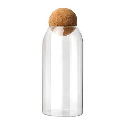 Jar in transparent borosilicate glass with cork cc 1300.