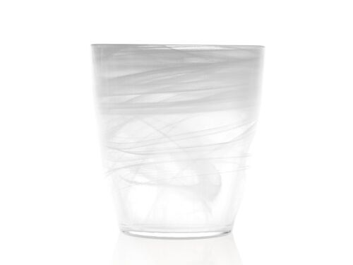 Bicchiere Alabastro in vetro bianco cl 23