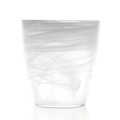 Vaso de alabastro en cristal blanco cl 23