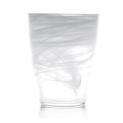 Vaso de alabastro en cristal blanco cl 35