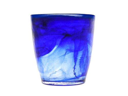 Bicchiere Alabastro in vetro cobalto cl 23