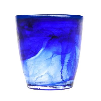 Bicchiere Alabastro in vetro cobalto cl 23