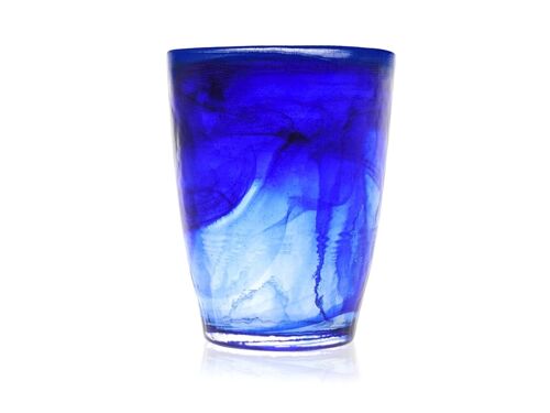 Bicchiere Alabastro in vetro cobalto cl 35