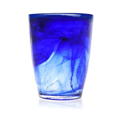 Bicchiere Alabastro in vetro cobalto cl 35