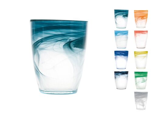 Bicchiere Alabastro in vetro colori assortiti cl 35