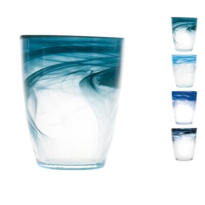 Bicchiere Alabastro in vetro colori assortiti cl 35