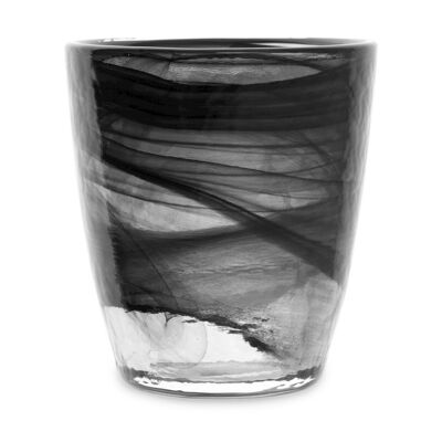 Bicchiere Alabastro in vetro nero cl 23