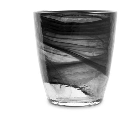 Bicchiere Alabastro in vetro nero cl 23