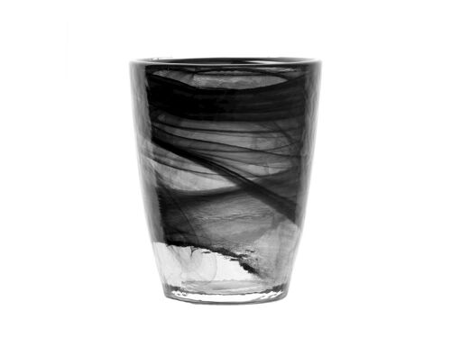 Bicchiere Alabastro in vetro nero cl 35