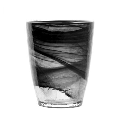 Bicchiere Alabastro in vetro nero cl 35