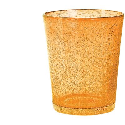 Bicchiere bibita Giada in vetro arancio chiaro cl 46