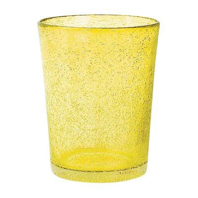 Copa de bebida Giada en vidrio amarillo cl 46