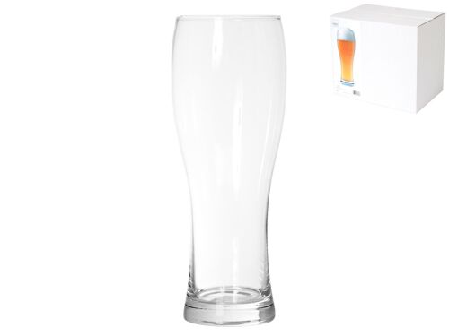Bicchiere birra Weizen in vetro trasparente cc 500