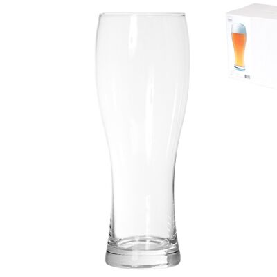 Vaso de cerveza Weizen en vidrio transparente cc 500