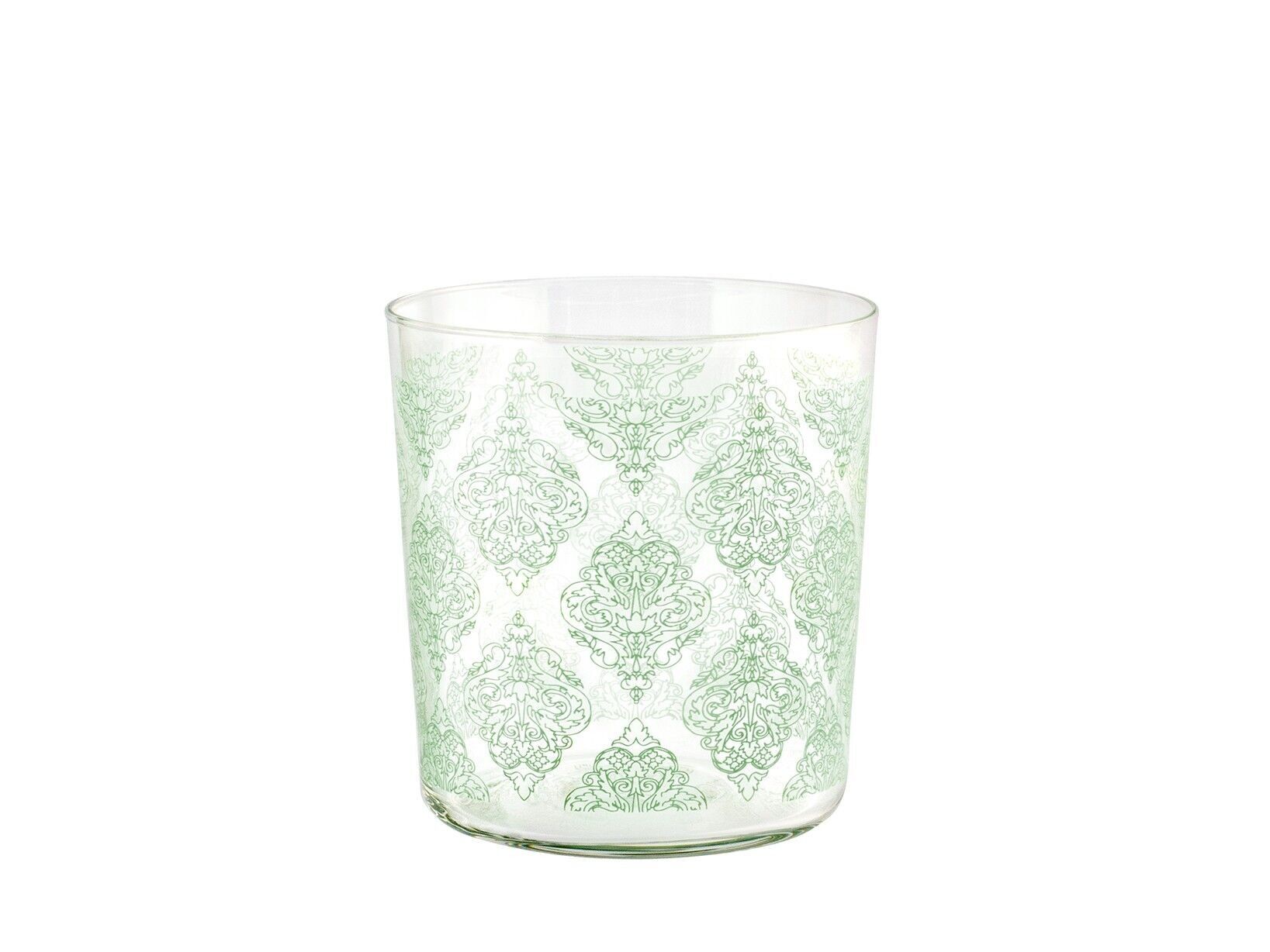 Bicchiere Colourfull vetro decorato cc 350.Cosigliato lavaggio a mano con spugne non abrasive e detergenti neutri. Lavaggio cestello superiore massimo 50 gradi per 150 lavaggi.