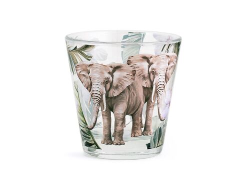 Bicchiere Exotic in vetro decorato forma conica da 25 cl
