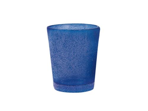 Bicchiere liquore Giada in vetro blu cl 5