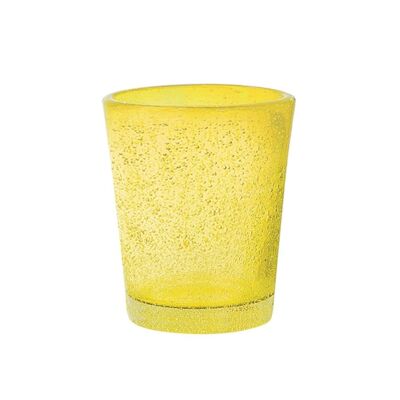 Bicchiere liquore Giada in vetro giallo cl 5