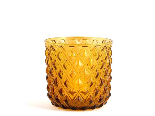 Bicchiere Murano in vetro colore ambra cl 30.