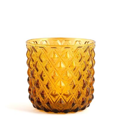 Bicchiere Murano in vetro colore ambra cl 30.
