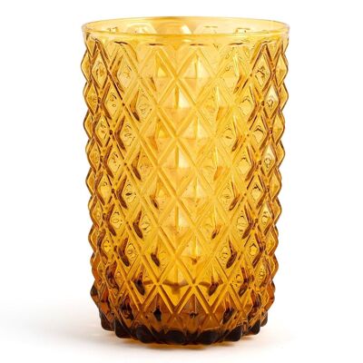 Bicchiere Murano in vetro colore ambra cl 46.