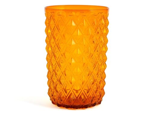 Bicchiere Murano in vetro colore arancio cl 46.